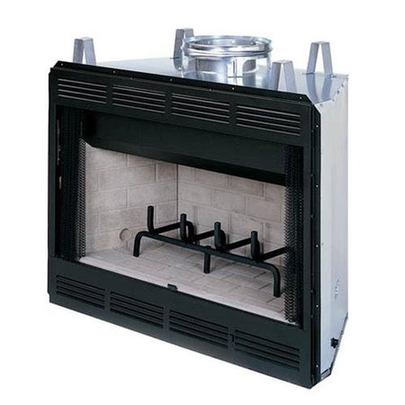 SUPERIOR Superior WCT2036WSI 36 in. WCT 2000 Merit Series Louver Wood Burning with Insulated Fireplace - White Stacked Refractory Brick Liner WCT2036WSI
